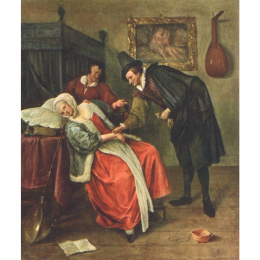 Jan Steen – Physician Visiting a Sick Girl | Taft Museum Collotype Postcard