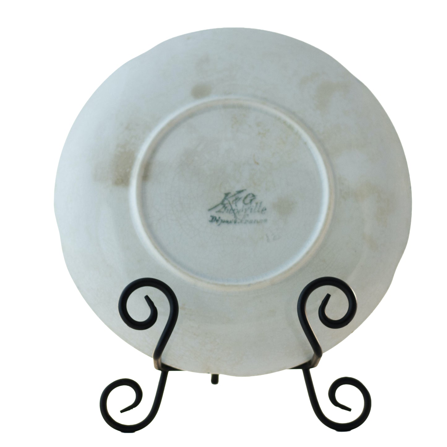 Antique French Faïence Pear Plates by K & G Lunéville (Obert) | 8½” Fruit Plates, c. 1890–1900