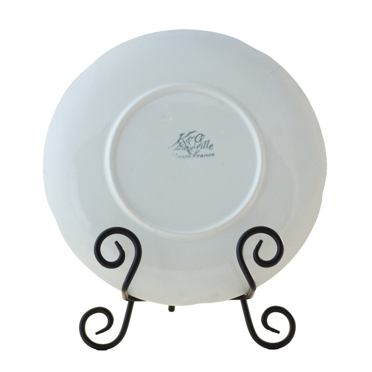 Antique French Faïence Grapes Plate by K & G Lunéville, Signed Obert, c. 1900 (8½”)