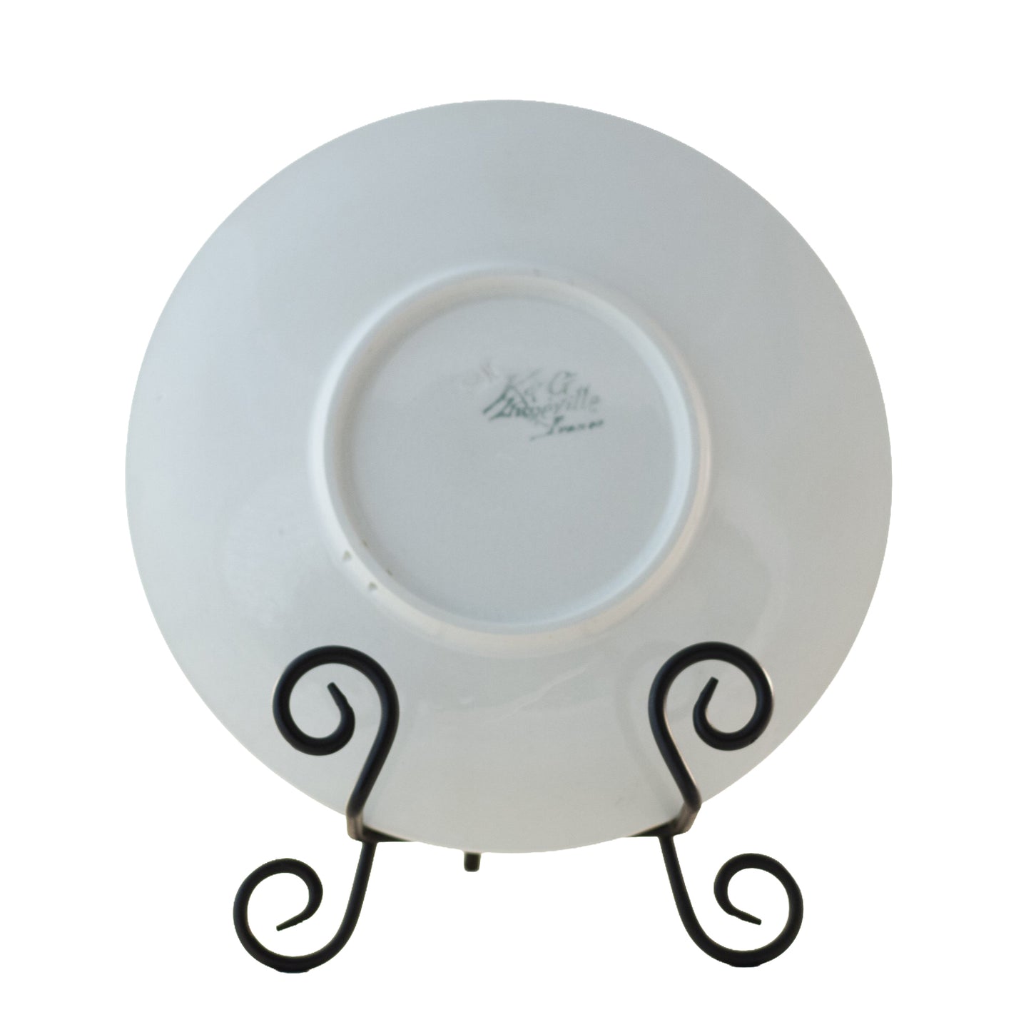 Antique French Faïence Pear Plates by K & G Lunéville (Obert) | 8½” Fruit Plates, c. 1890–1900 Plate 1 Back