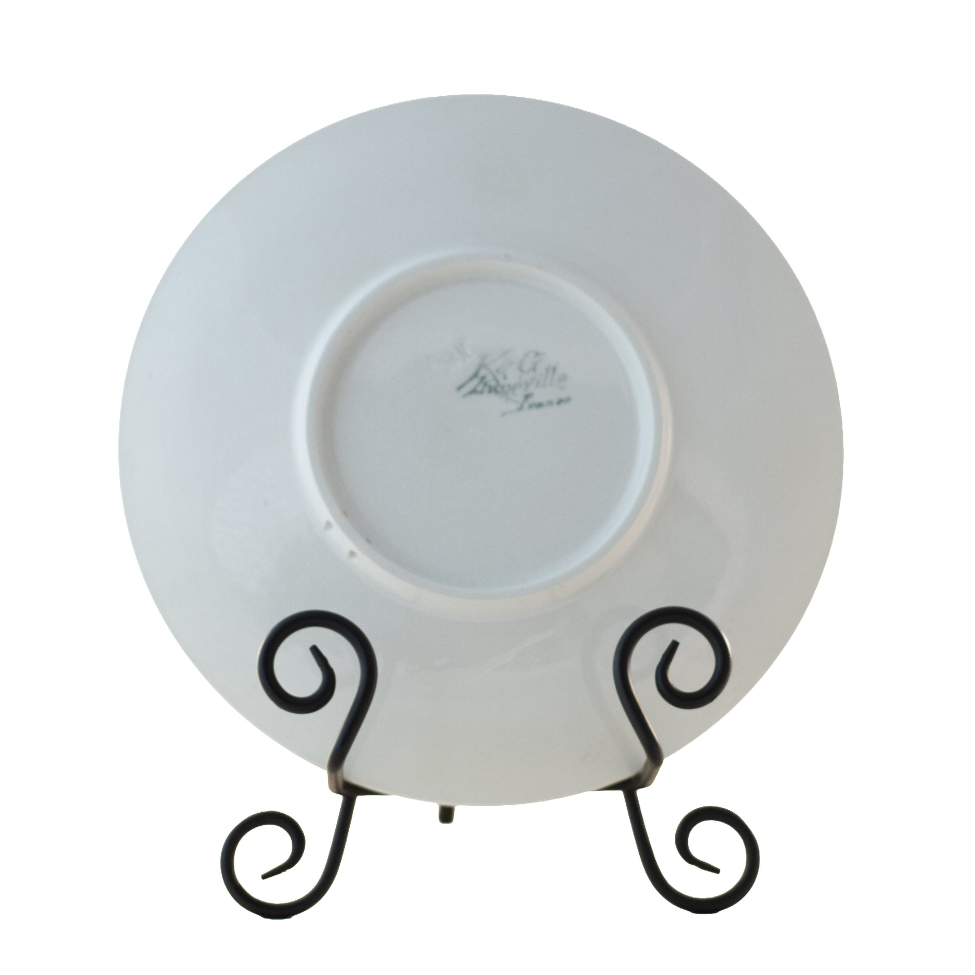 Antique French Faïence Pear Plates by K & G Lunéville (Obert) | 8½” Fruit Plates, c. 1890–1900 Plate 1 Back