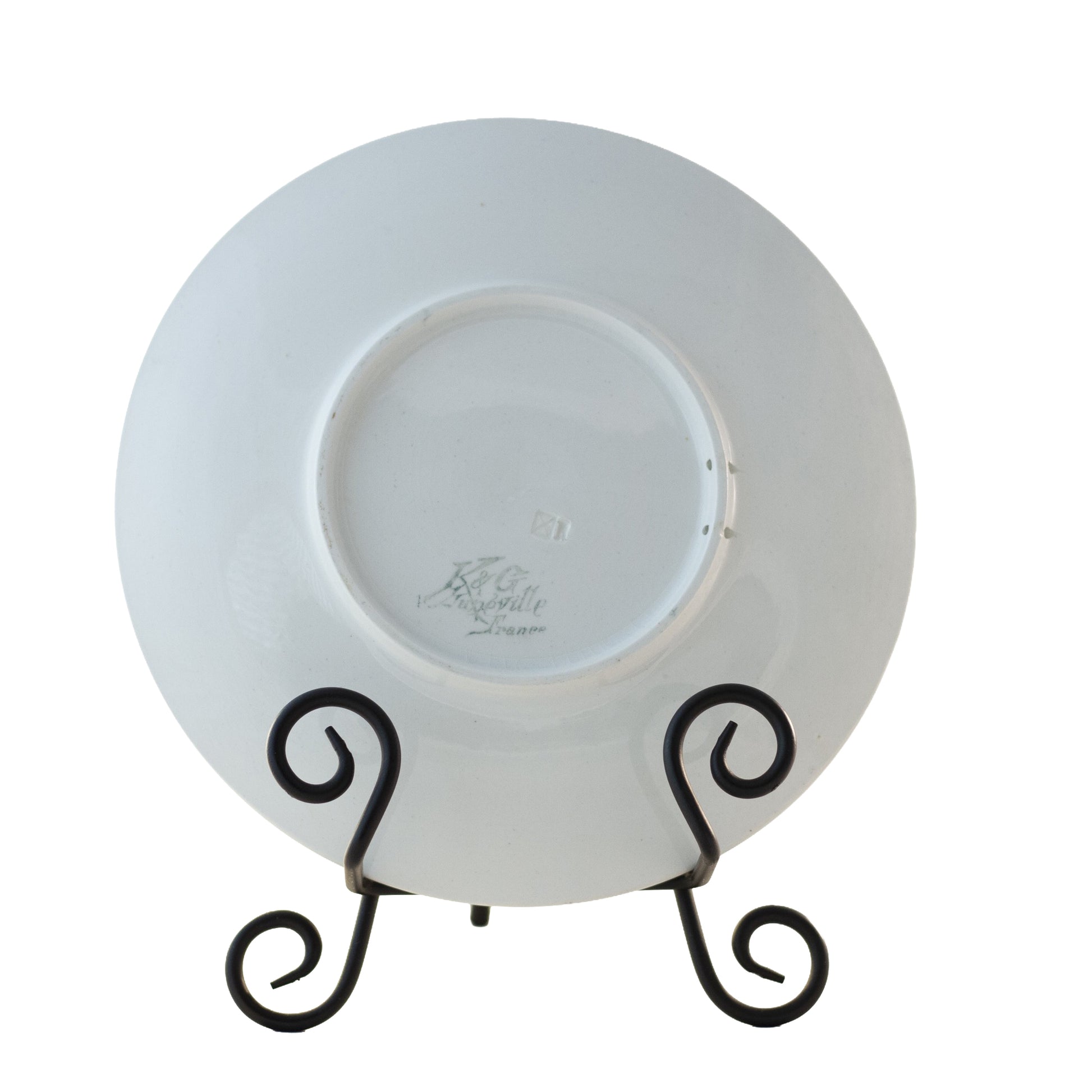 Antique French Faïence Pear Plates by K & G Lunéville (Obert) | 8½” Fruit Plates, c. 1890–1900