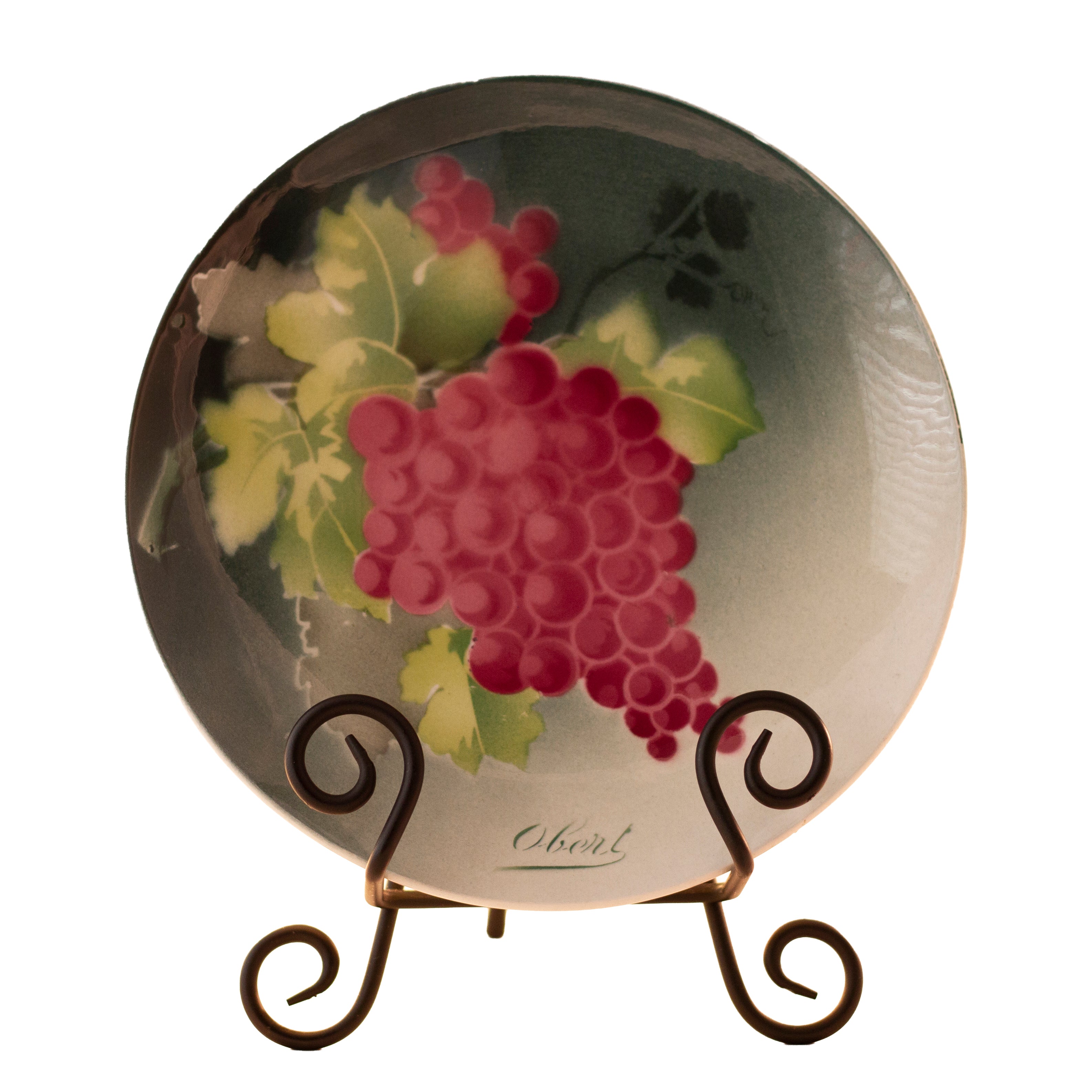 Antique K & G Lunéville Grape Plate, French Faience c.1900 – The