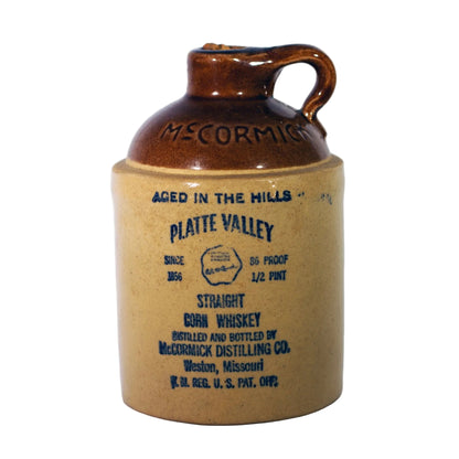 McCormick Distillery PLATTE VALLEY Half-Pint Whiskey Vintage Jug