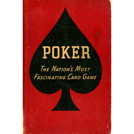Vintage 1941 Poker rules booklet by US Playing Card Company with bold red spade cover. Clean, lightly used example. COVER