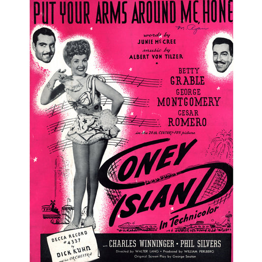 PUT YOUR ARMS AROUND ME HONEY Broadway Music ©1910 BETTY GRABLE