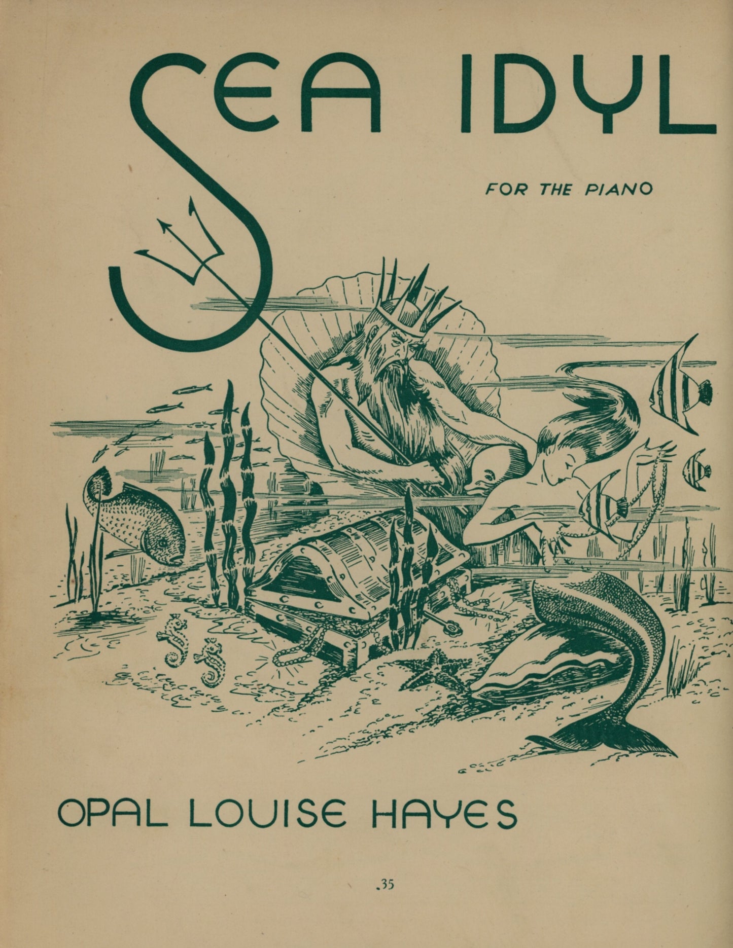 SEA IDYL for the Piano by Opal Louise Hayes Sheet Music ©1947