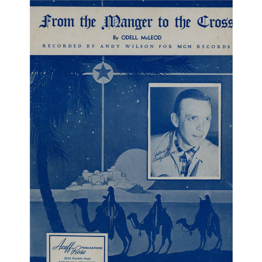 From the Manger to the Cross Vintage Sheet Music by Odell McLeod ©1950