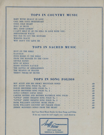 From the Manger to the Cross Vintage Sheet Music by Odell McLeod ©1950