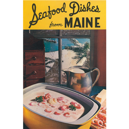Platos de Mariscos de Maine (1976) Folleto de Recetas de Mariscos de Maine