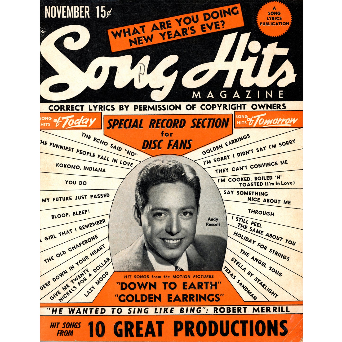 Song Hits November 1947 | Volume 11, No. 6 Andy Russell