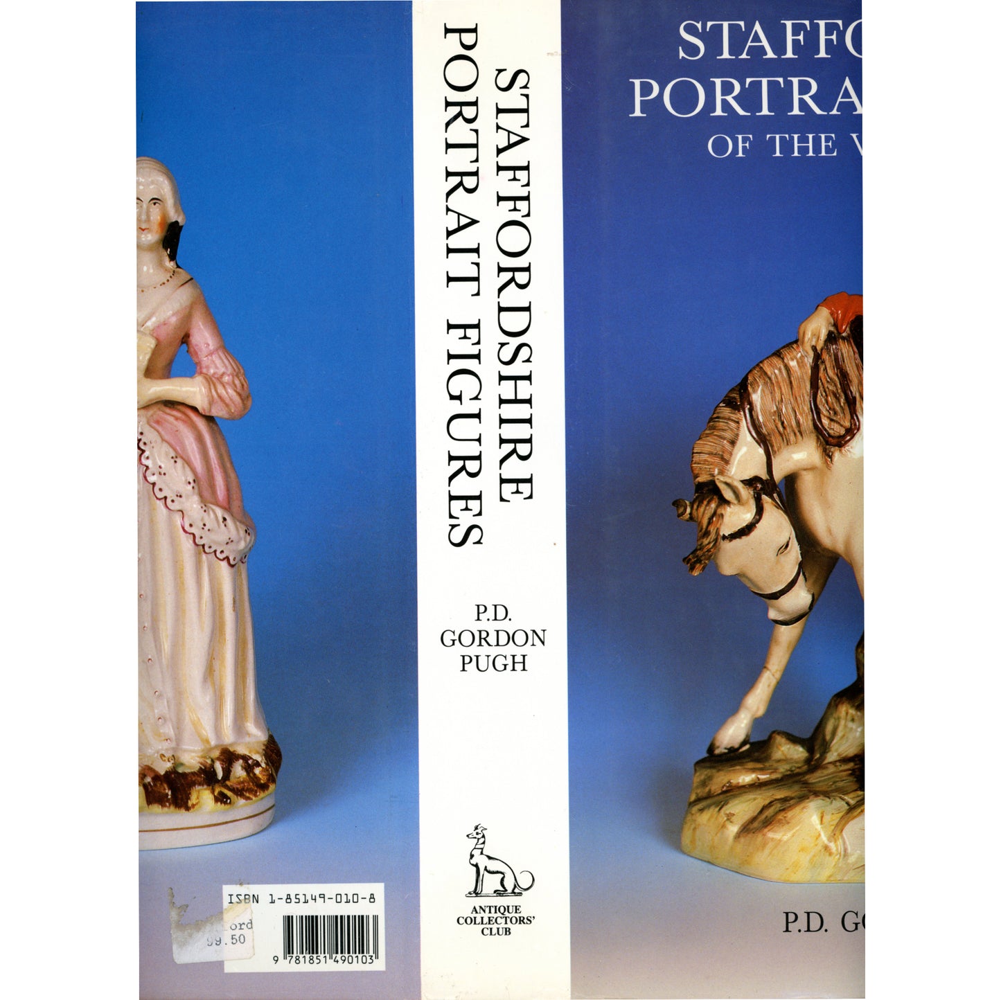 Definitive Staffordshire collector reference by P.D. Gordon Pugh. Revised 2nd edition with 900 photos and 62 color plates. Dustjacket spine and covers split.