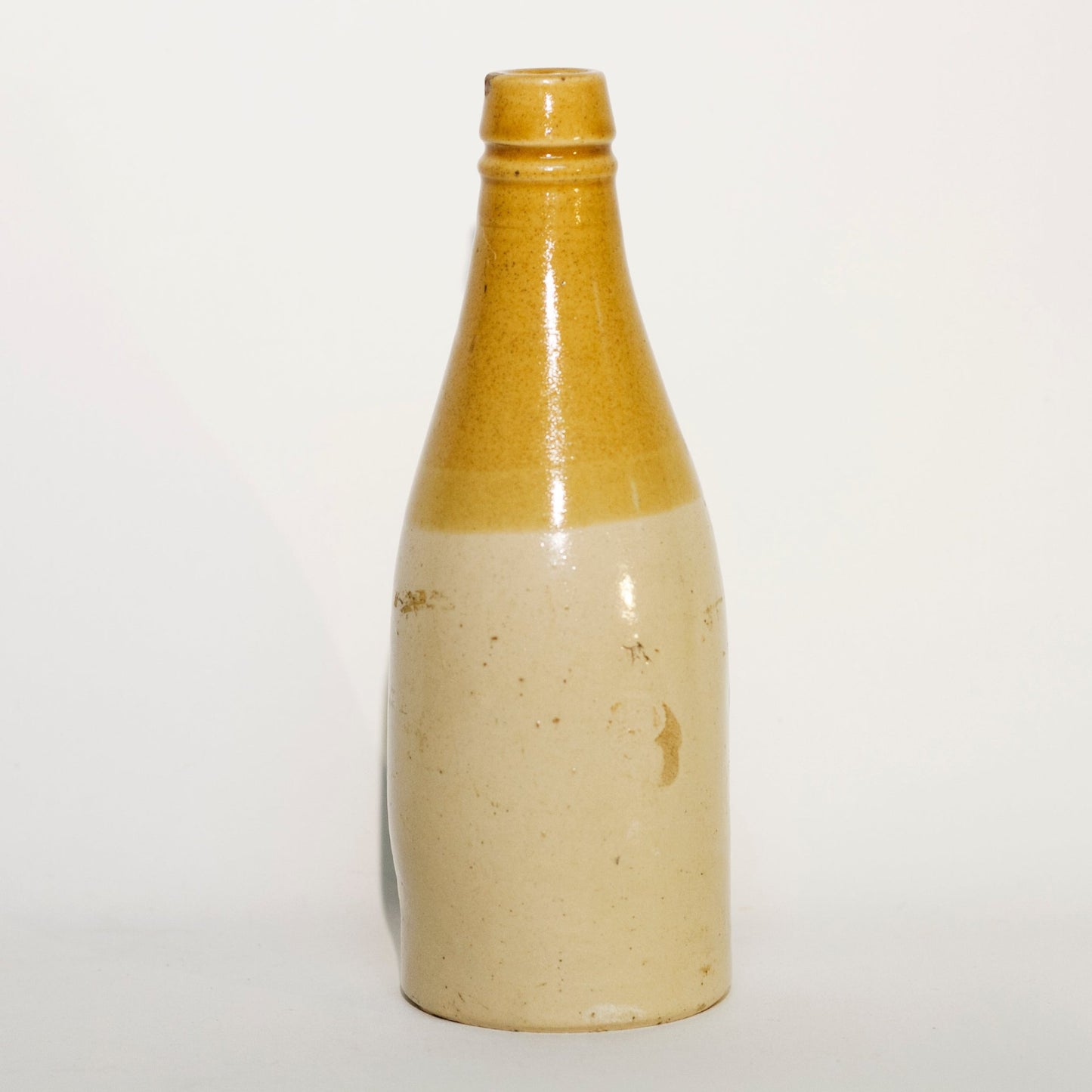 Antique Stoneware Two-Tone GINGER BEER Bottle