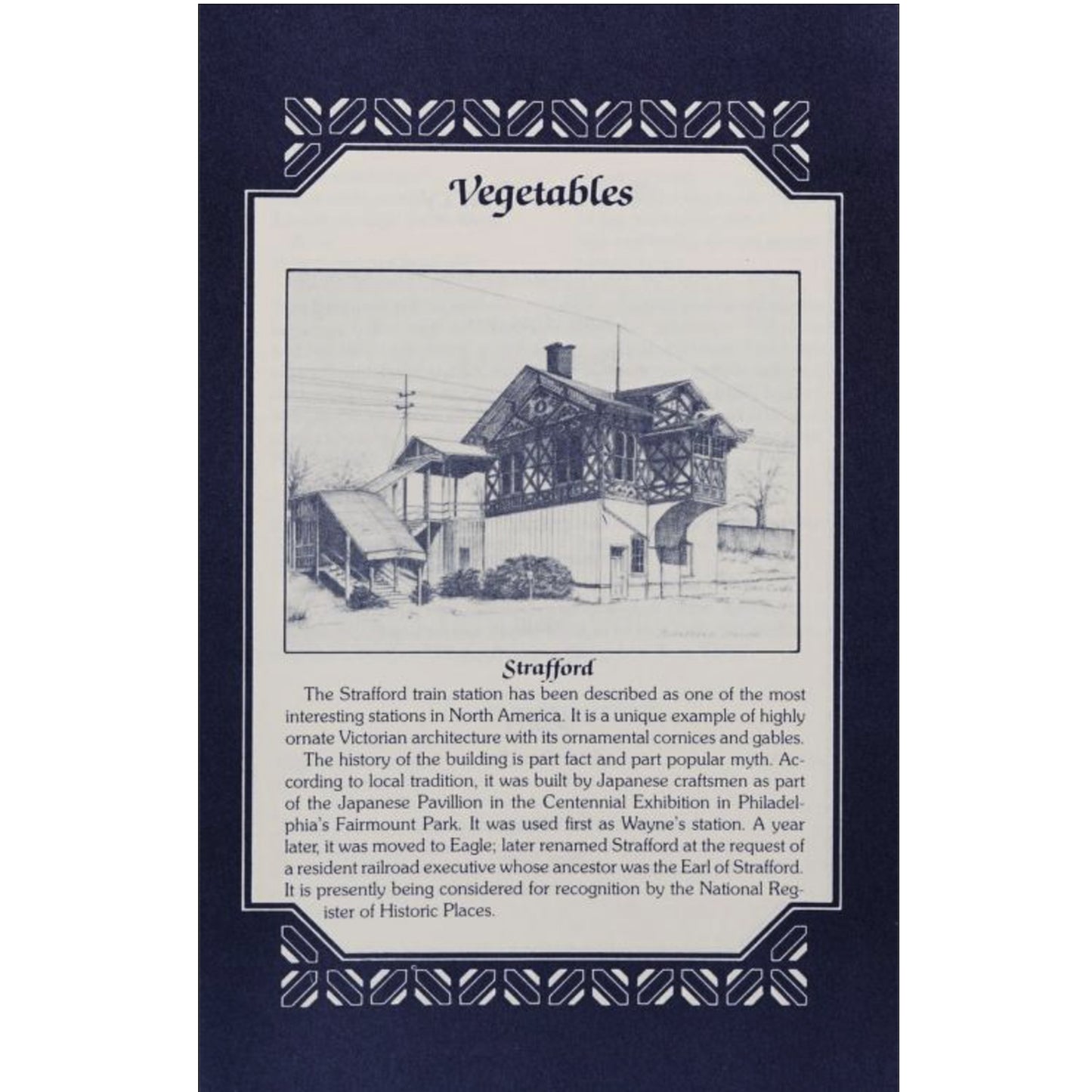 Philadelphia Main Line Classics – 700‑Recipe Community Cookbook (1982) 700+ recipes from the Philadelphia Main Line with train‑station illustrations, history, and community favorites; Strafford Station