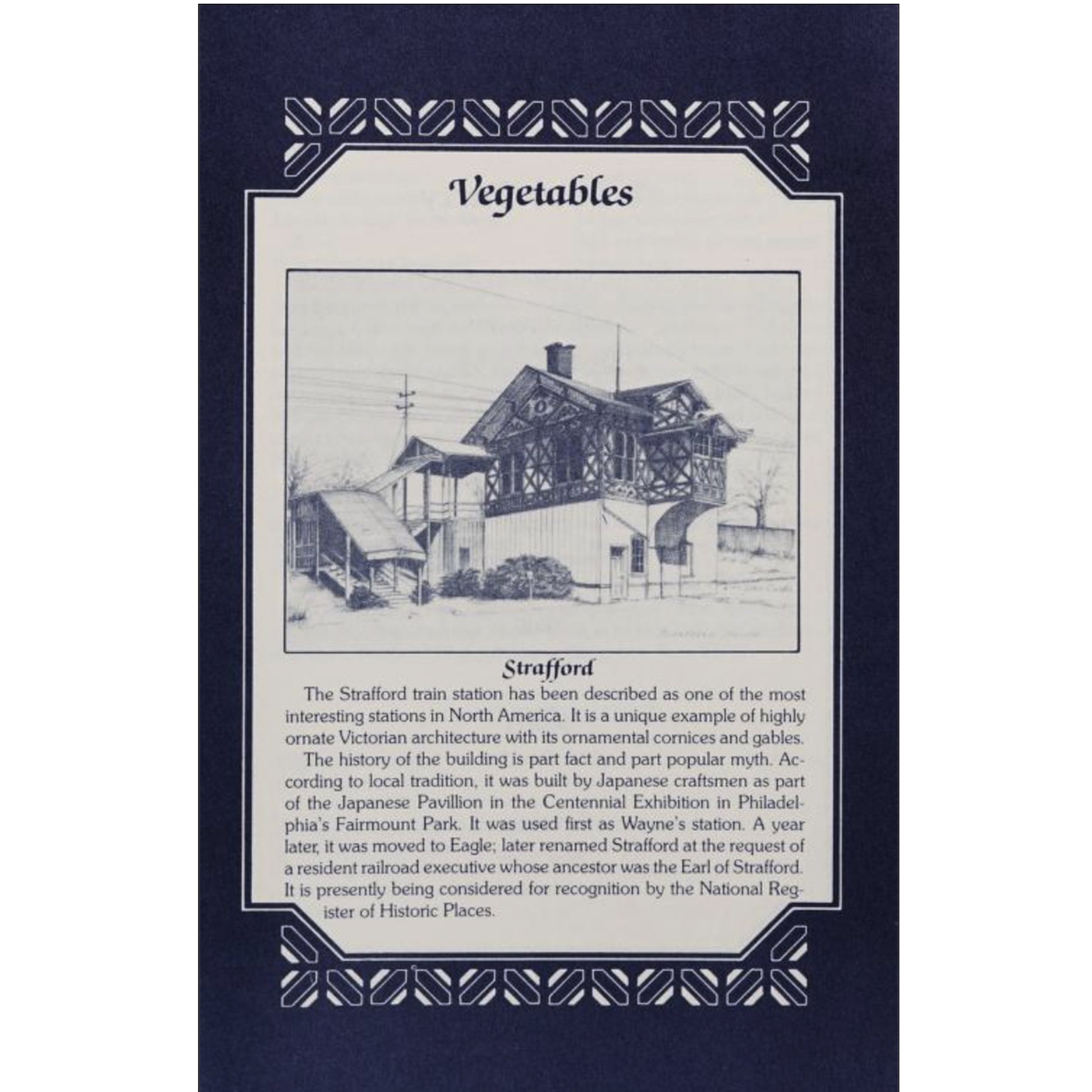 Philadelphia Main Line Classics – 700‑Recipe Community Cookbook (1982) 700+ recipes from the Philadelphia Main Line with train‑station illustrations, history, and community favorites; Strafford Station