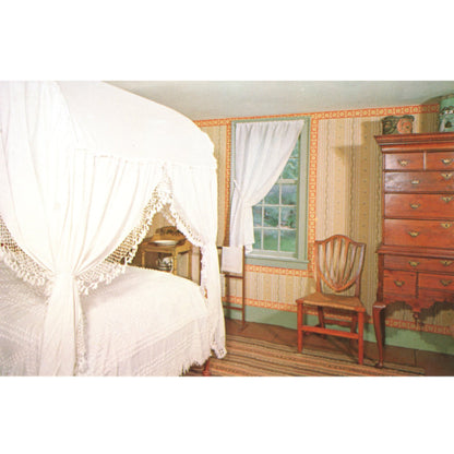 Old Sturbridge Village Interiors – Richardson House Chrome Era Postcards Front