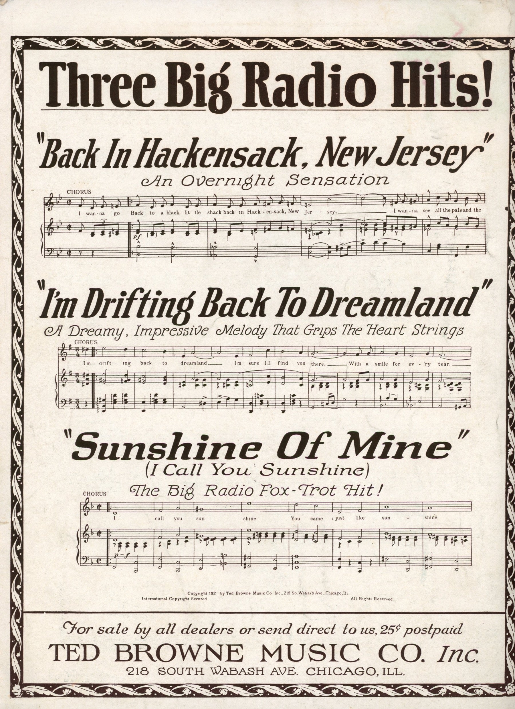 SWEETEST LITTLE ROSE in Tennessee: A Lullaby by s Vintage Sheet Music ©1924