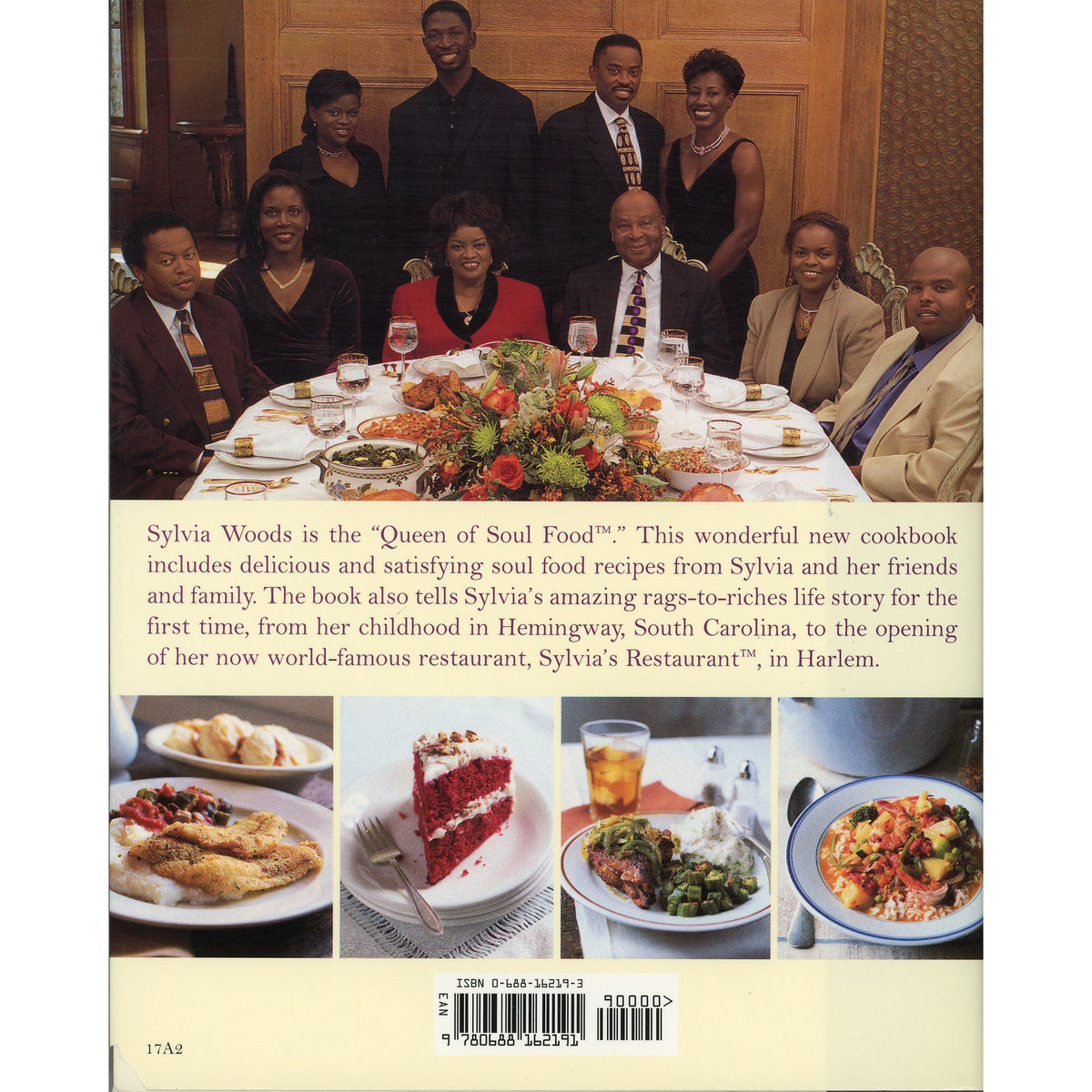 Sylvia’s Family Soul Food Cookbook – 1999 Morrow First Edition Back Cover