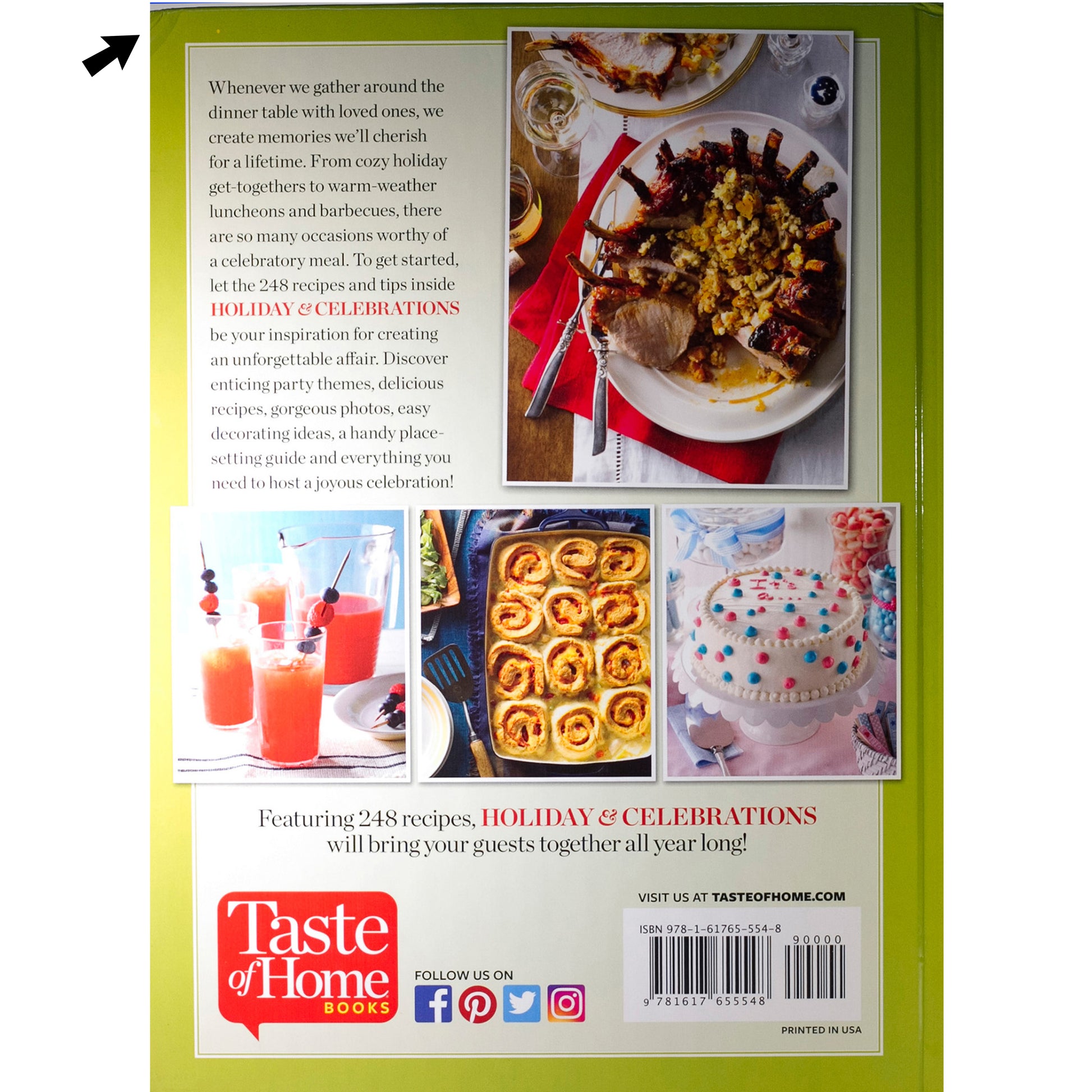 Taste of Home 2016 Holiday editions Like‑new condition, each sold individually. Dated volumes prized by collectors. Back cover.