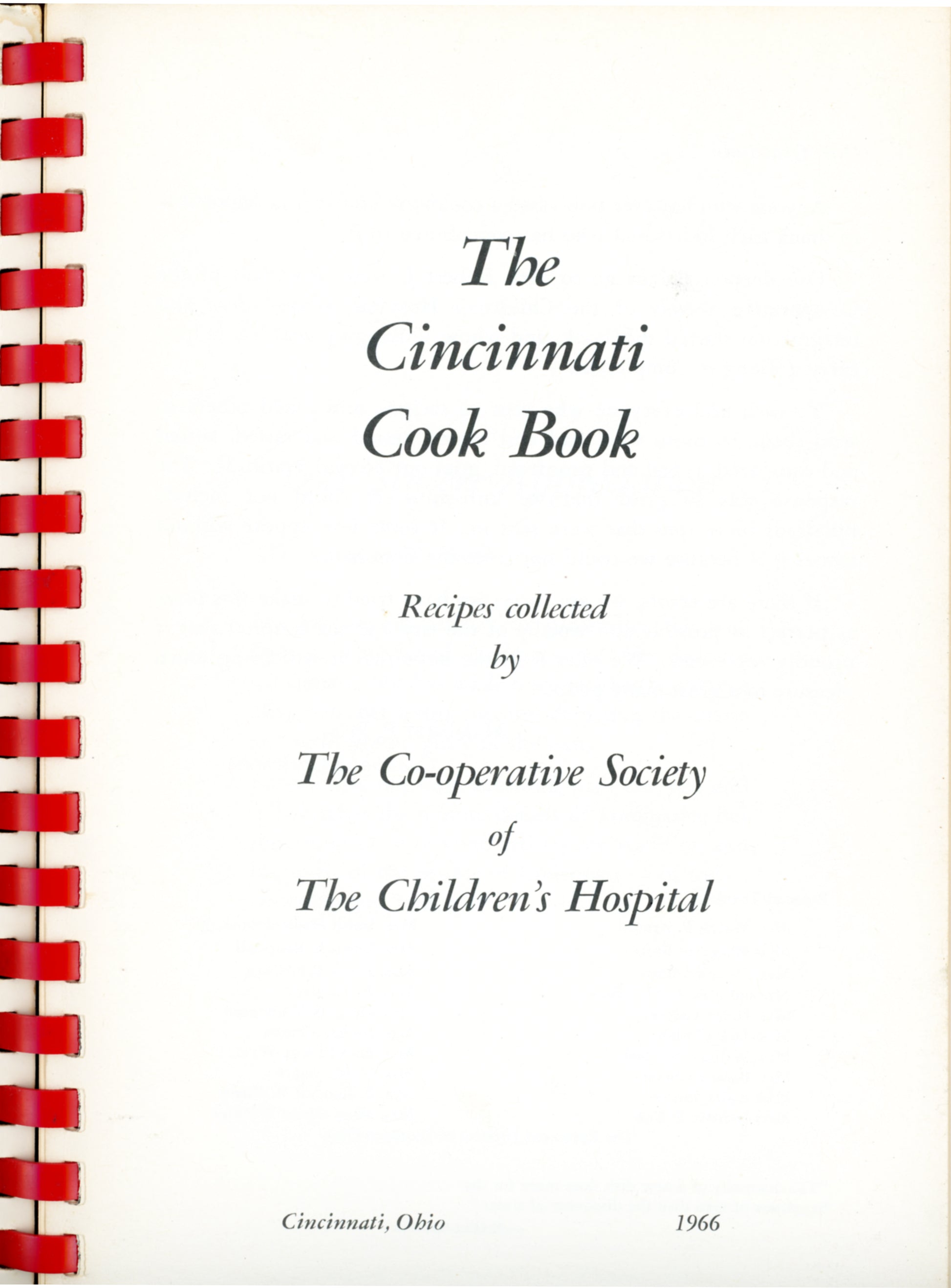 First edition 1966 Cincinnati Cook Book with pioneer recipes, Caroline Williams illustrations, and regional culinary history. Copyright page