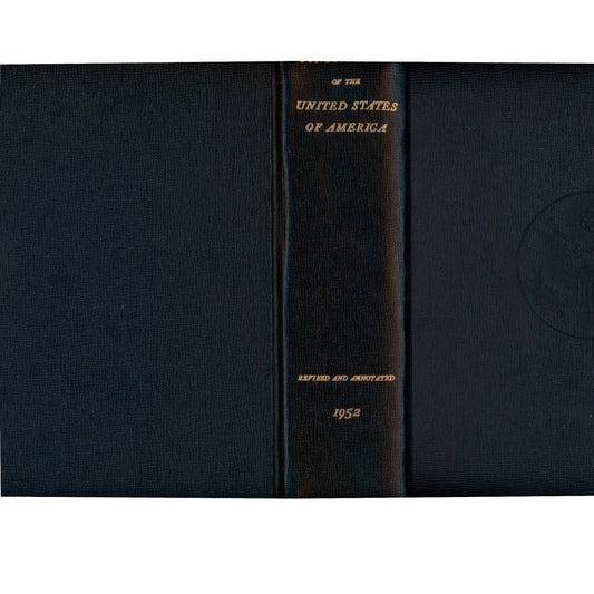 1953 Constitution Annotated with Supreme Court case analysis through 1952. 1361-page US Government constitutional reference. Spine and Covers