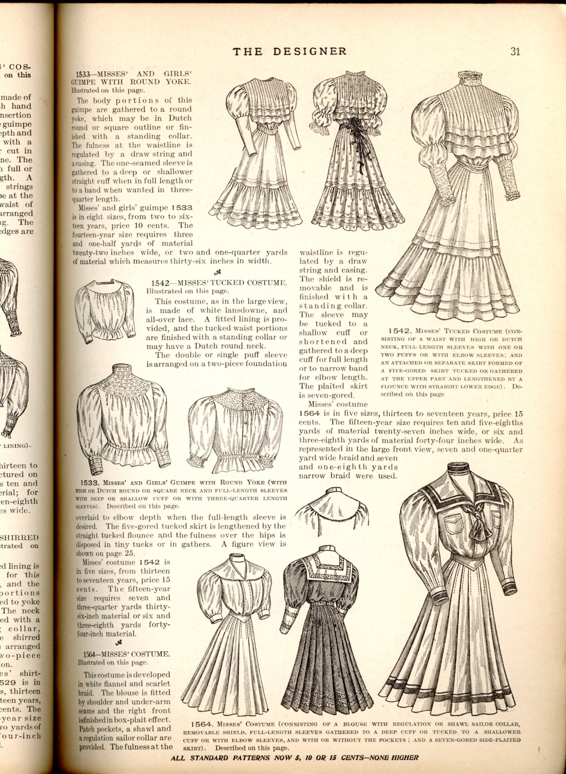 THE DESIGNER Fashion Journal ©March 1906 PATTERN REVIEW