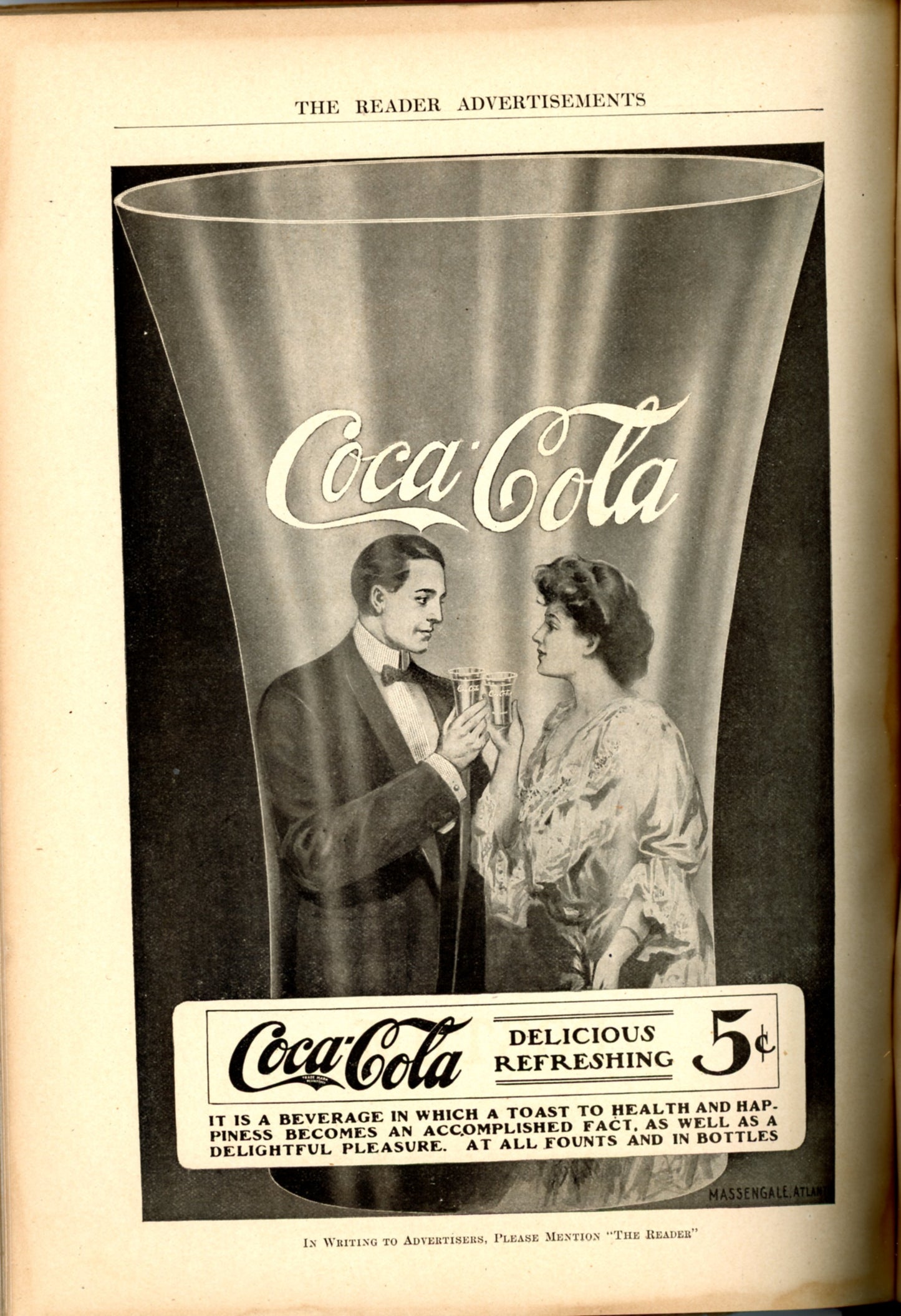 THE READER an Illustrated Monthly Magazine ©June 1906 COCA-COLAR ADVERTISEMENT