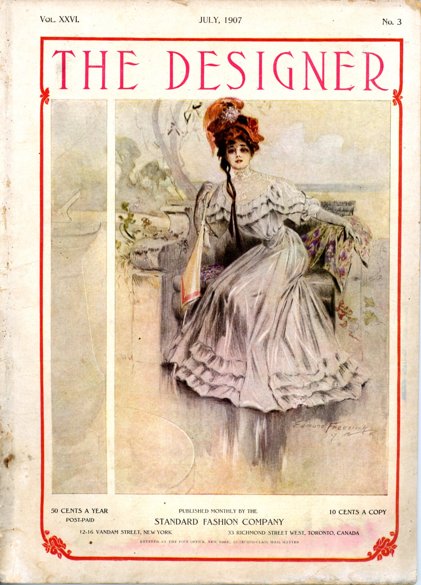 THE DESIGNER Fashion Journal ©July 1907 COVER
