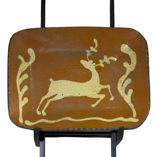 TURTLECREEK REDWARE Stag Dish Circa 1990s