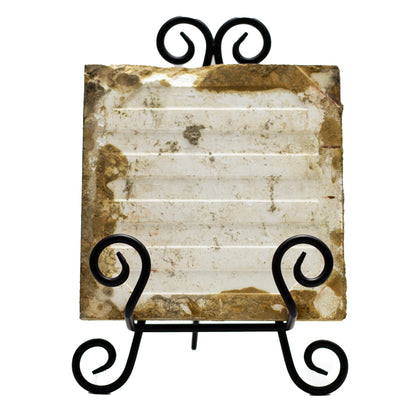 Paire de carreaux de cheminée anciens en majolique motif « Cherry Branch » de U.S. Encaustic Tile Works, Indianapolis, vers 1880-1890