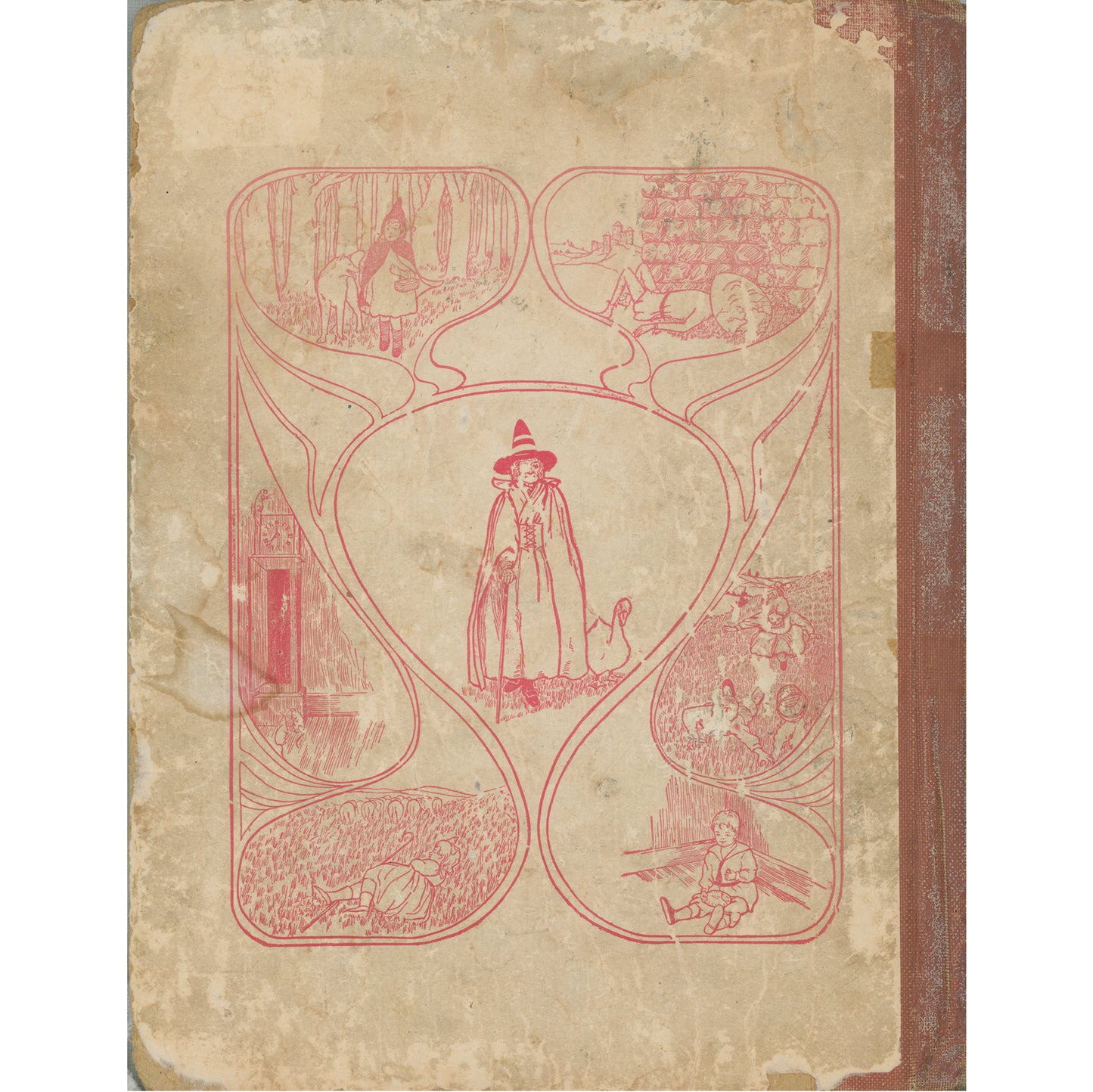 Early Young Folks edition of Uncle Tom's Cabin with 1920 inscription. Chicago M.A. Donohue juvenile adaptation. Back Cover Board Mother Goose