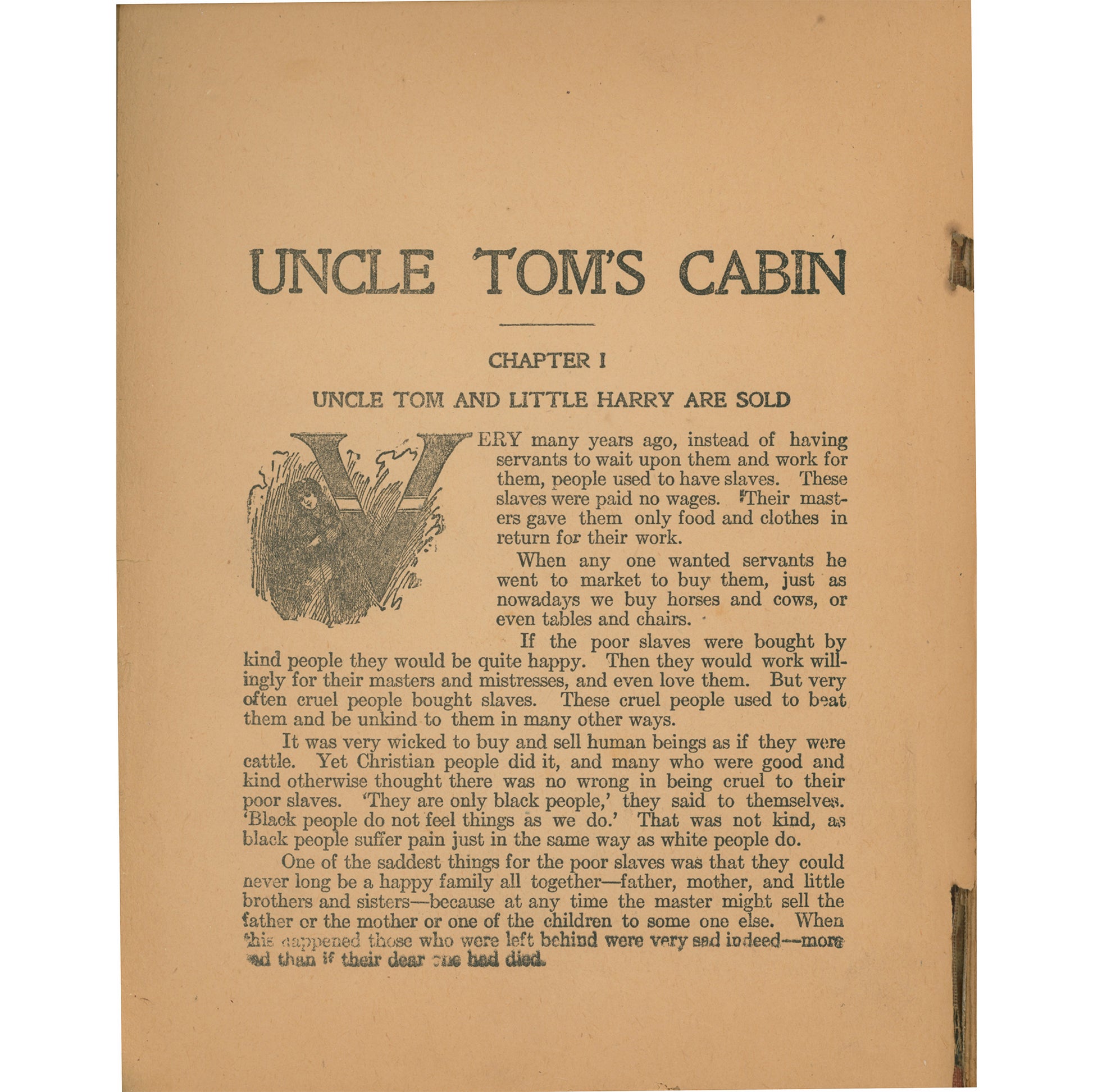 Early Young Folks edition of Uncle Tom's Cabin with 1920 inscription. Chicago M.A. Donohue juvenile adaptation. Sample Chapter