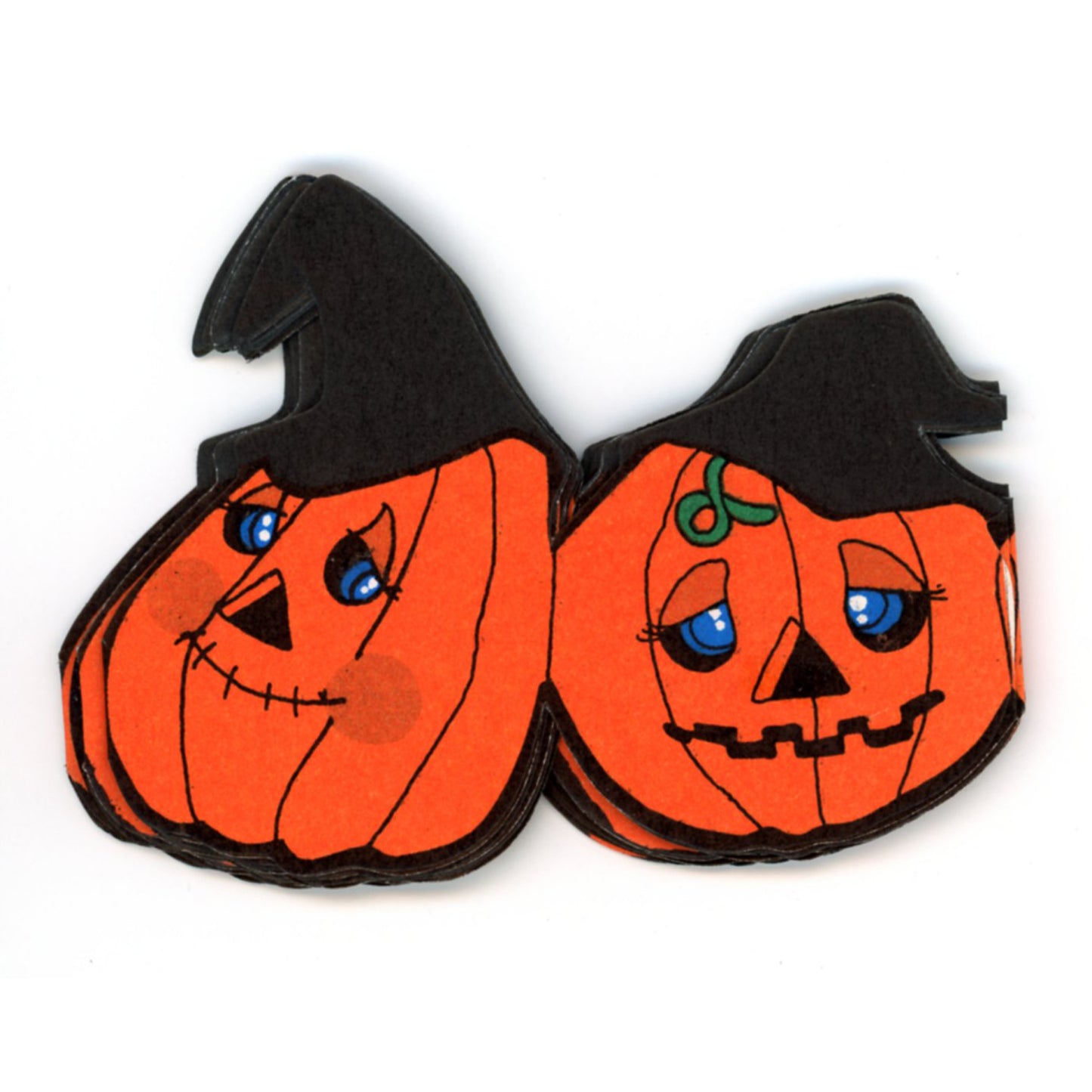 Mini HALLOWEEN JACK-O-LANTERN Garland 9' Circa 1970s