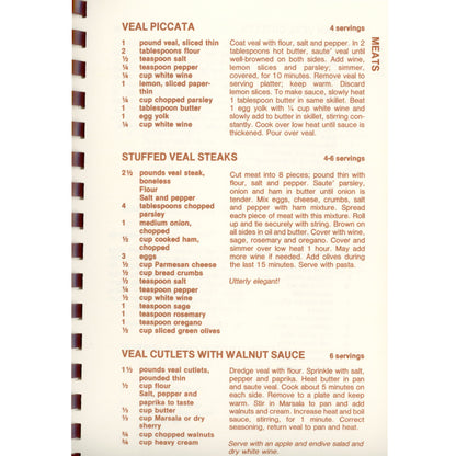 Simply Simpático New Mexico cookbook, 1981 7th printing. 351 pages of authentic Southwestern recipes. McIlhenny Hall of Fame winner. Veal Piccata Recipe