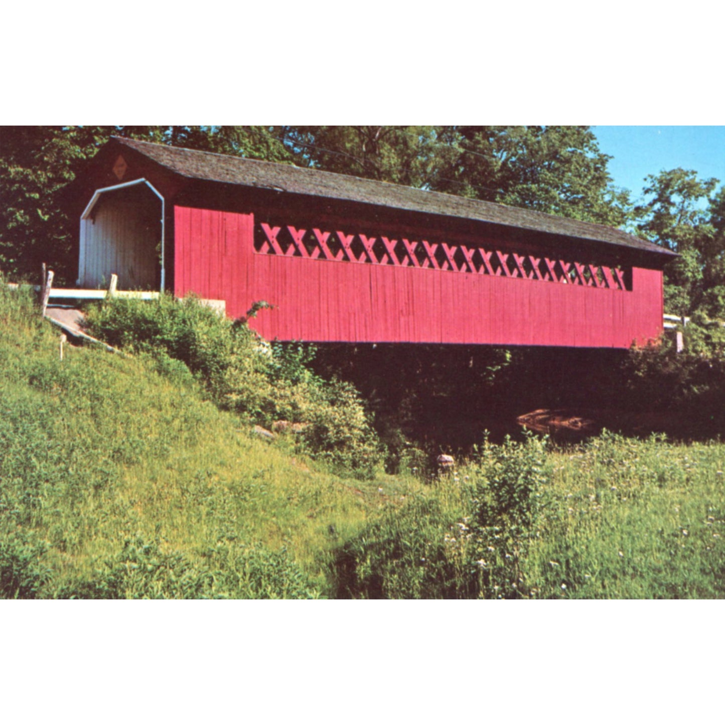 Silk Road Bridge – Bennington Vermont Vintage Postcard (Chrome Era)  