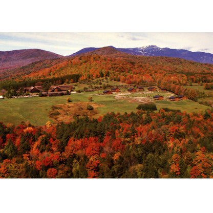 Trapp Family Lodge Stowe Vermont | Aerial Fall Foliage View | Forward & Crocker Scenic Chrome Era Postcards