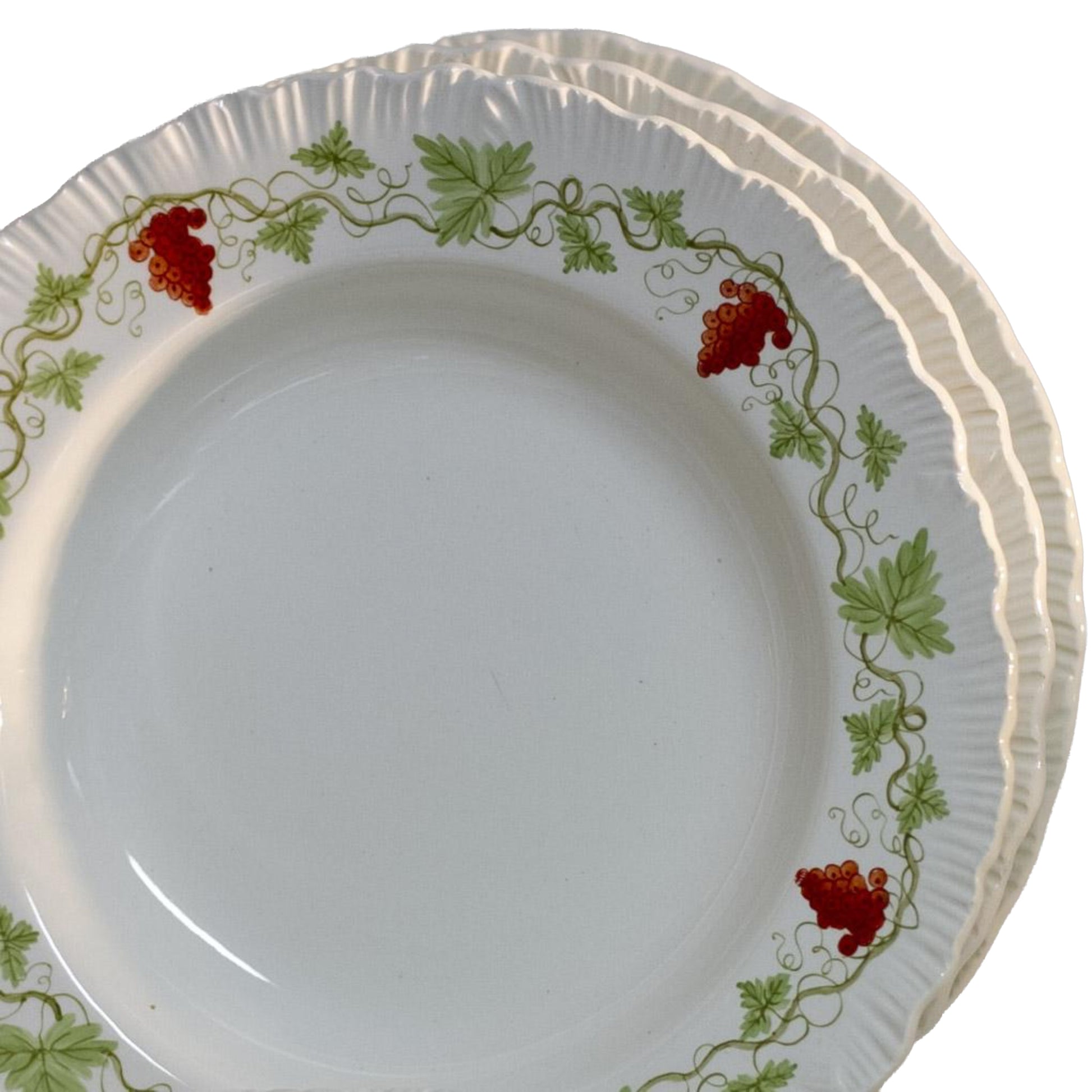 Wedgwood Bacchus Red Rimmed Soup Bowl – Queens Ware, England, c. 1940–1974