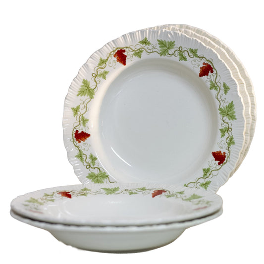 Wedgwood Bacchus Red Rimmed Soup Bowl  Front