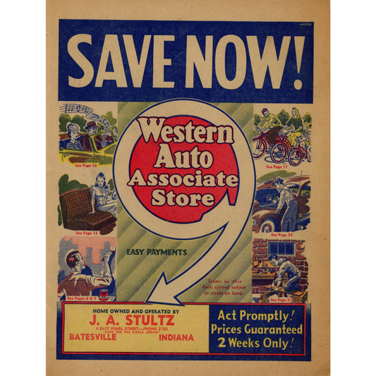 1942 Western Auto Color Circular — Truetone Radios &amp; Wartime Consumer Goods
