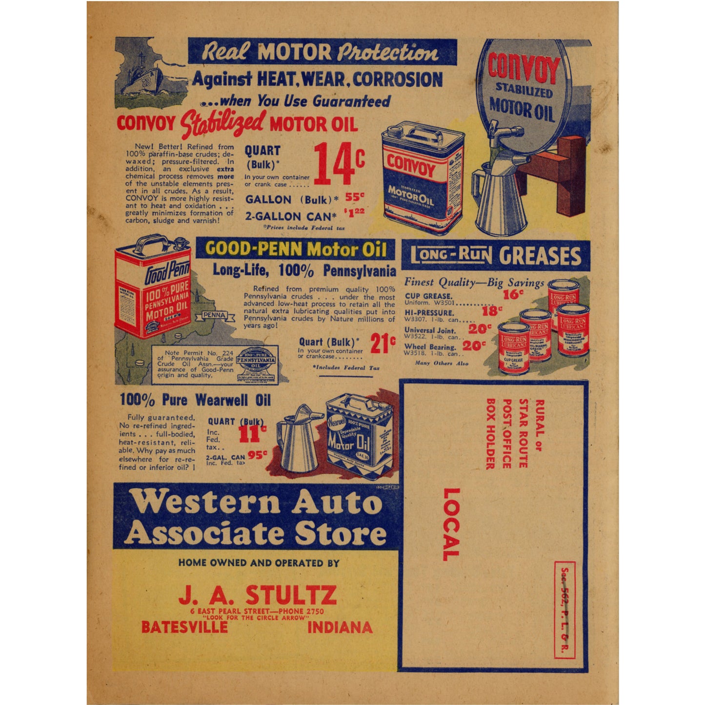 1942 Western Auto Color Circular — Truetone Radios &amp; Wartime Consumer Goods