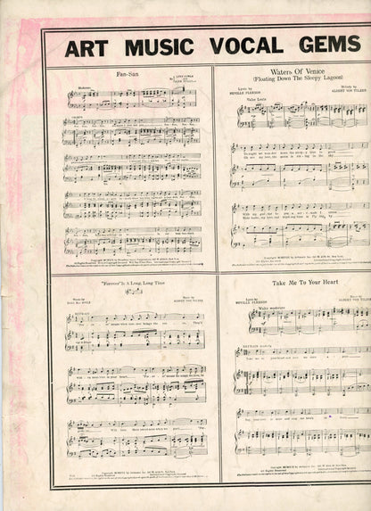 WHEN YOU'RE ALONE Sheet Music ©1919 by Otis Spencer & Eugene West (2)