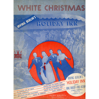 Irving Berlin's BLANCA NAVIDAD Holiday Inn Partitura Vintage ©1942