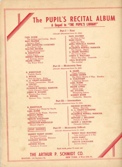 Winter Pastimes for the Pianoforte PAPER CHAIN Waltz by Frank Lynes Vintage Sheet Music ©1912