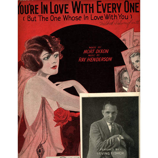 1923 “You’re In Love With Every One” – Flapper Cover Sheet Music | Henderson & Dixon