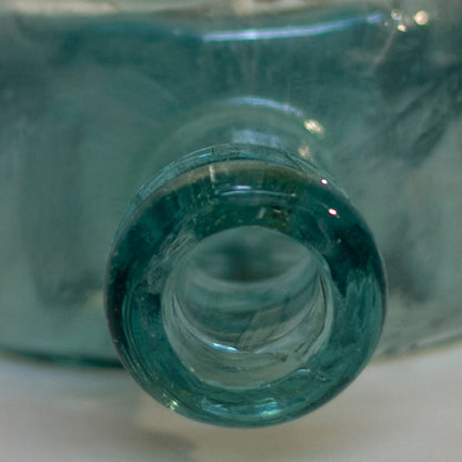 Early HALL'S BALSAM FOR THE LUNGS Aqua Glass Bottle Circa 1860 - 1870