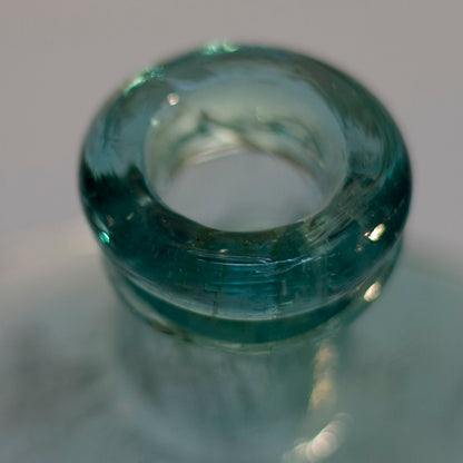 Early HALL'S BALSAM FOR THE LUNGS Aqua Glass Bottle Circa 1860 - 1870
