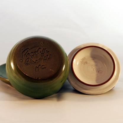 Rackliffe Pottery COVERED JELLY SET with STRAWBERRY LID Circa 1980s