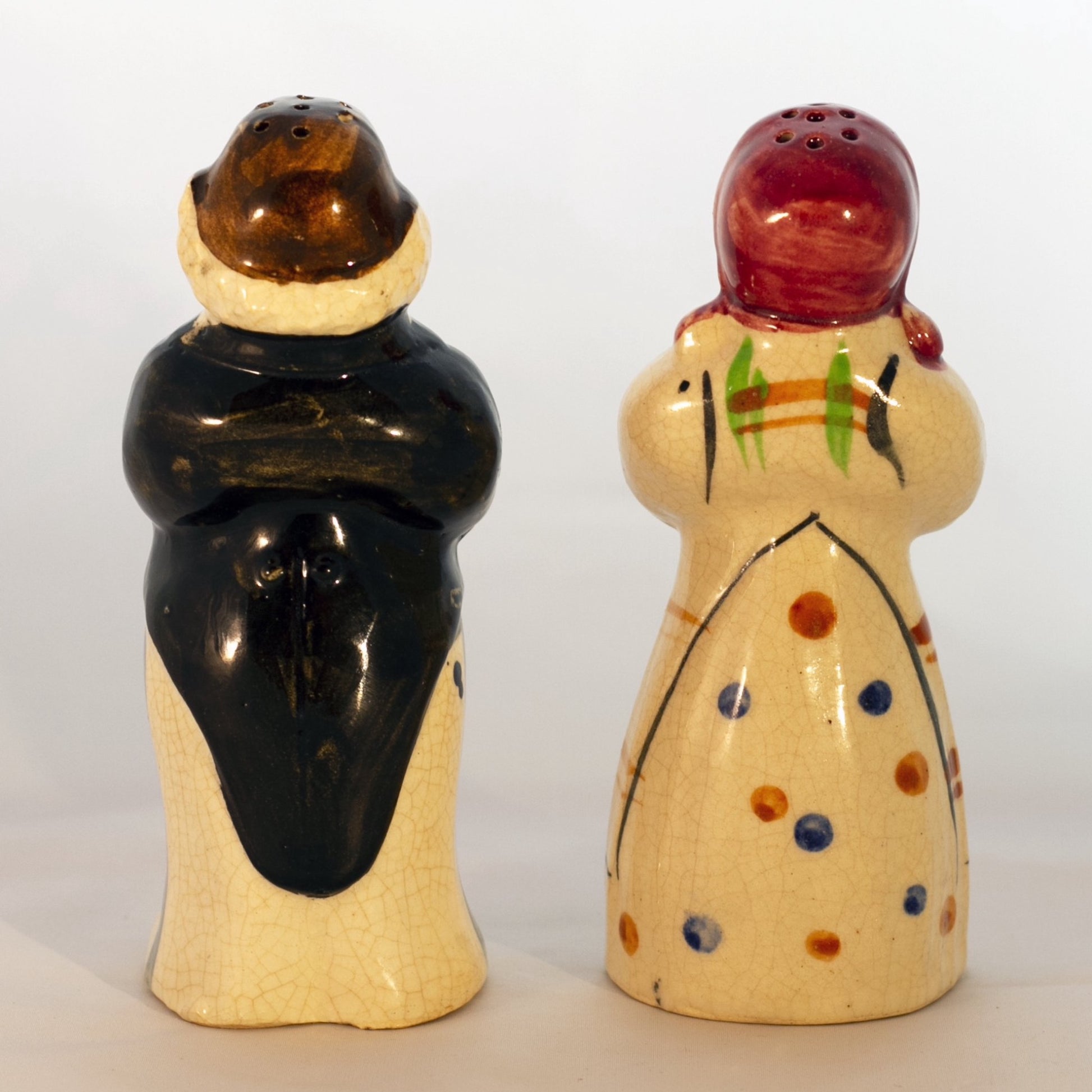 Black Americana CERAMIC SALT & PEPPER SET Marked JAPAN Circa Late 1930s - 1941