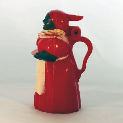 Black Americana Molded Hard Plastic AUNT JEMIMA SYRUP PITCHER Circa 1949 F & F Mold and Die Works