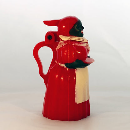 Black Americana Molded Hard Plastic AUNT JEMIMA SYRUP PITCHER Circa 1949 F & F Mold and Die Works
